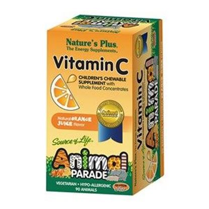 Picture of Natures Plus Animal Parade Vitamin C - Childrens Chewable Supplement with Whole Food Concentrates