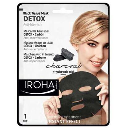 Picture of Iroha Nature Black Tissue Mask - Detox - Charcoal