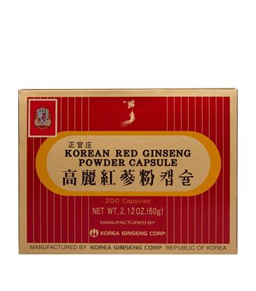 Picture of Korean Red Ginseng Powder Capsules (200 Capsules)