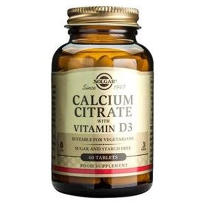 Picture of Solgar Calcium Citrate with Vitamin D3 - 60 Tablets