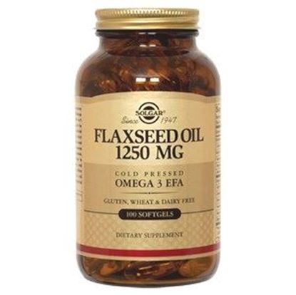 Picture of Solgar Cold Pressed Flaxseed Oil 1250 mg Softgels