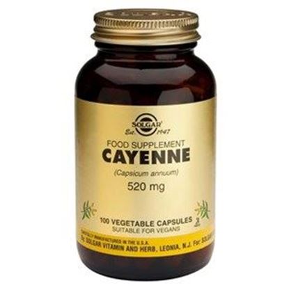 Picture of Solgar Cayenne 520mg - 100 Vegetable Capsules