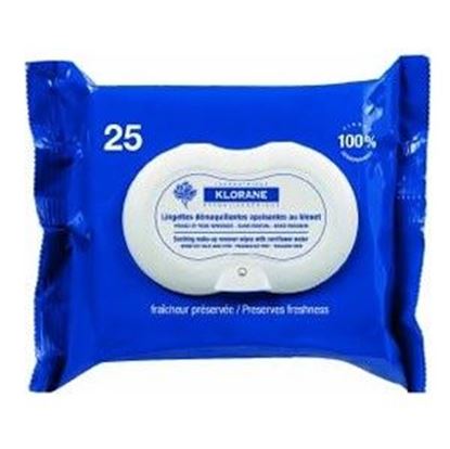 Picture of Klorane Soothing Eye Make-Up Remover Wipes 25's