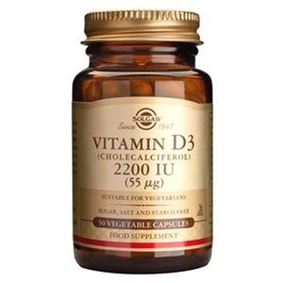 Picture of Solgar Vitamin D3 2200IU (55µg) Vegetable Capsules