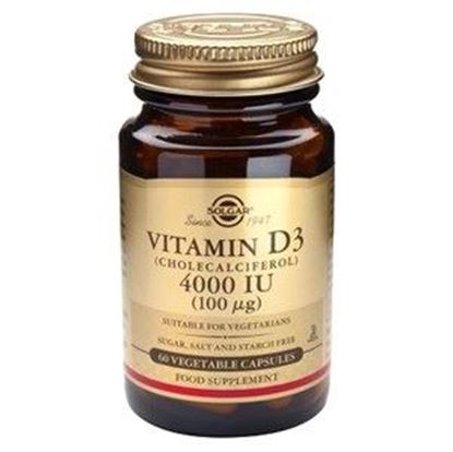 Picture of Solgar Vitamin D3 (Cholecalciferol) 4000IU (100µg) Vegetable Capsules - 60
