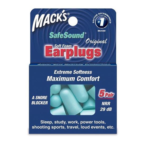 Picture of Mack's Original Soft Foam Earplugs - 5 Pairs