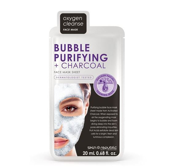 Picture of Skin Republic Bubble + Purifying + Charcoal Face Mask 20ml