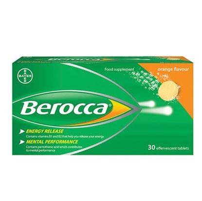 Picture of Berocca Orange Effervescent Tablets 30 Tablets