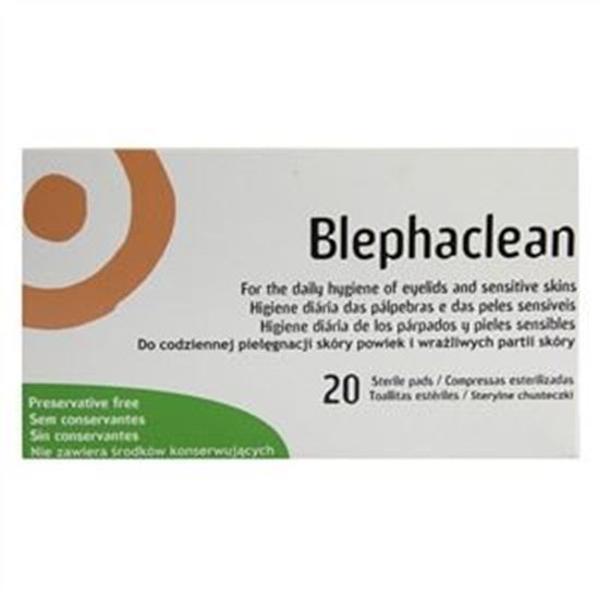 Picture of Blephaclean for the Daily Hygiene of Eyelids and Sensitive Skins - 20 wipes