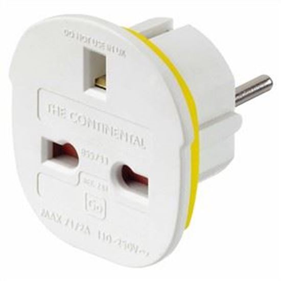 Picture of Go Travel Continental Adaptor (UK - Europe)