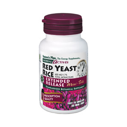 Picture of Natures Plus Actives Red Yeast Rice 600 mg Extended Release Mini-Tabs