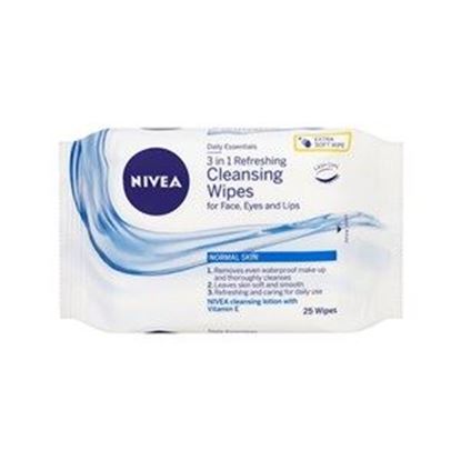 Picture of Nivea Daily Essentials Refreshing Facial Cleansing Wipes - Normal Skin