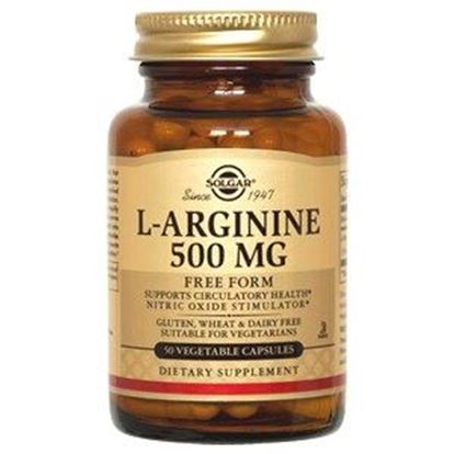 Picture of Solgar L-Arginine 500 mg Vegetable Capsules