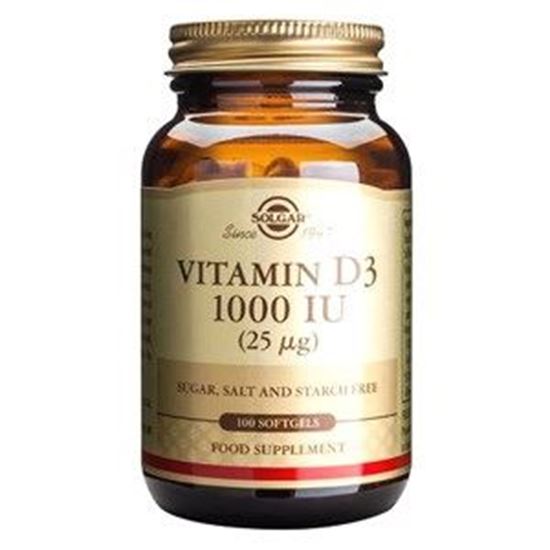 Picture of Solgar Vitamin D 1000 IU (25µg) - 100 Softgels