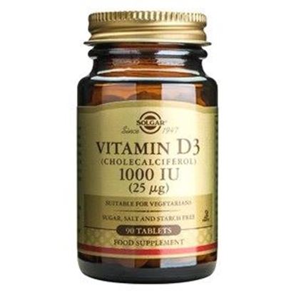 Picture of Solgar Vitamin D3 (Cholecalciferol) 1000IU (25µg) - 100 Tablets