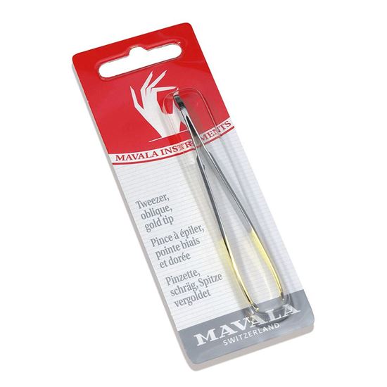 Picture of Mavala Tweezers, Oblique, Gold Tips