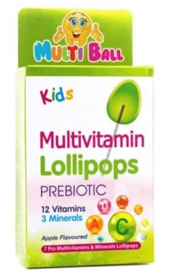 Picture of Multi Ball Kids Multivitamin Prebiotic Lollipops 